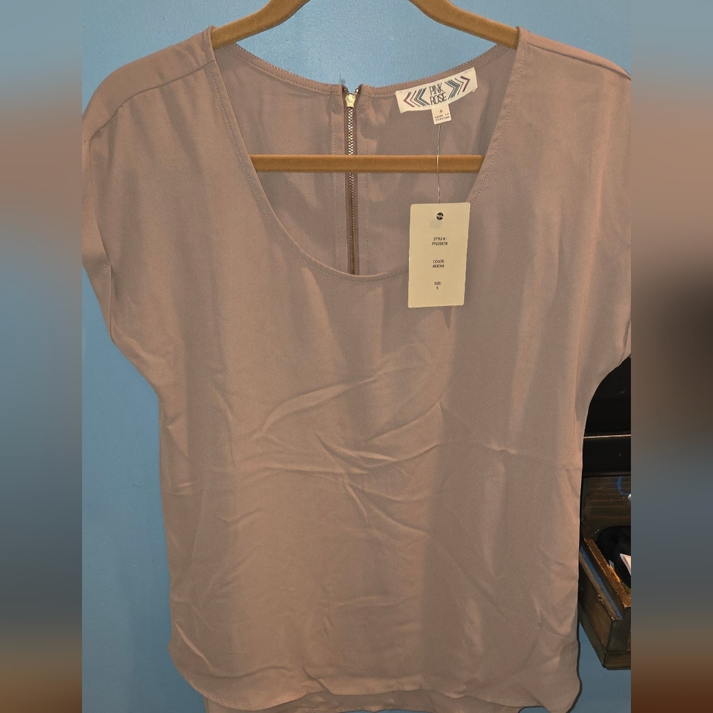 PINK ROSE Elegant Women's Blush Top
